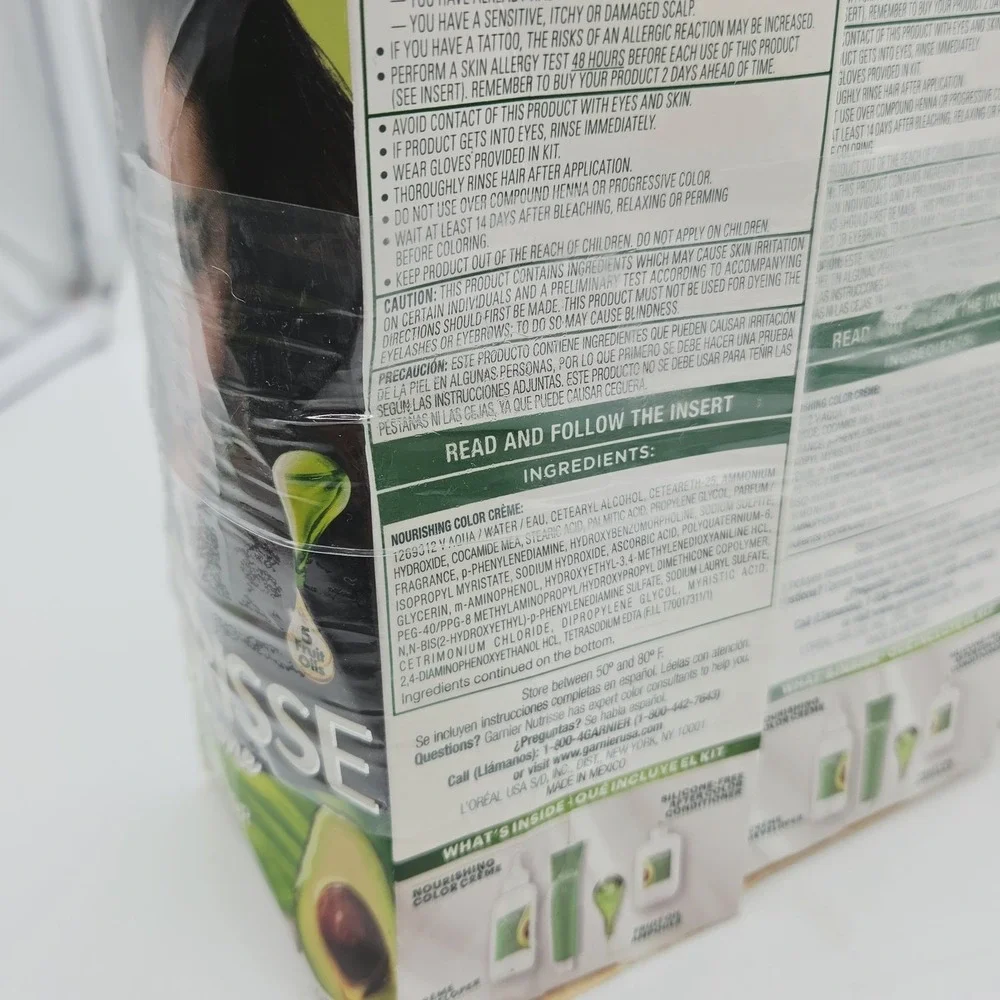 3x Garnier Nutrisse Nourishing Creme Hair Color #20 Black Tea Soft Black *READ*